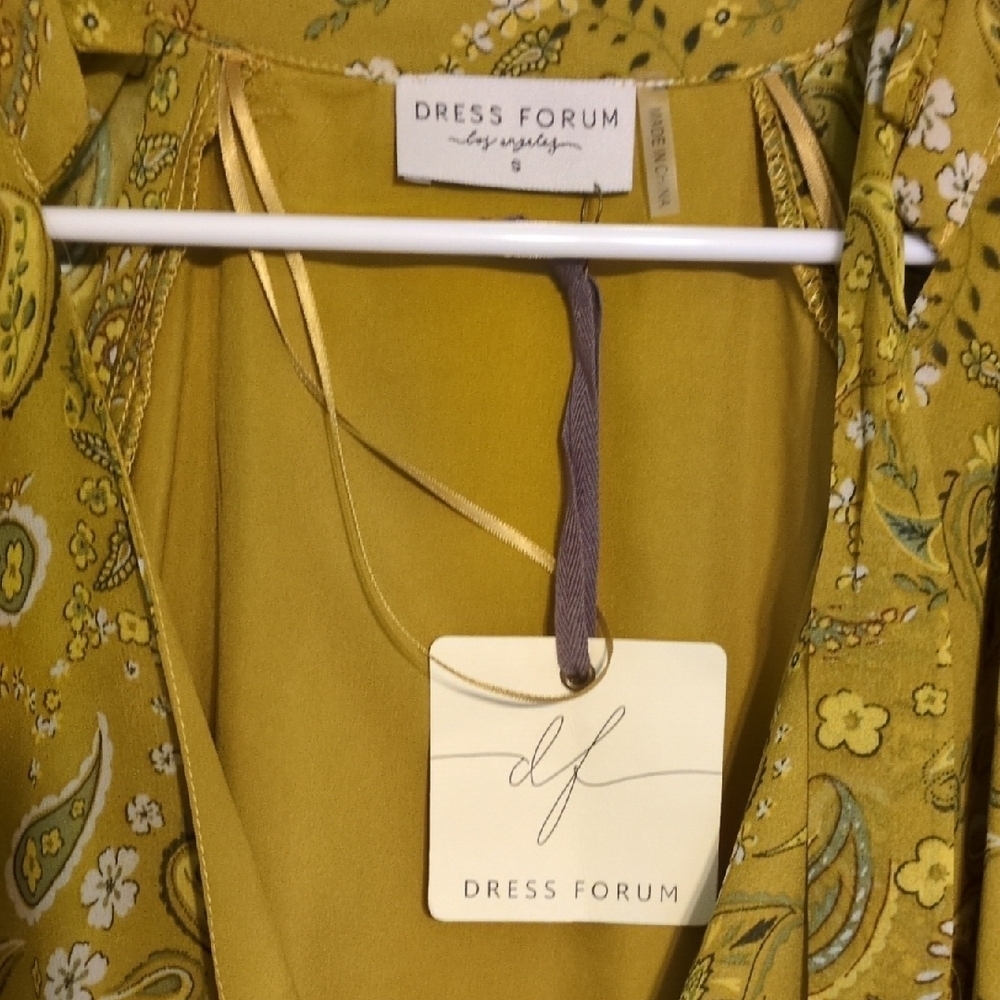 Dress Forum Mustard Floral Long Sleeve Romper - Picture 4 of 5